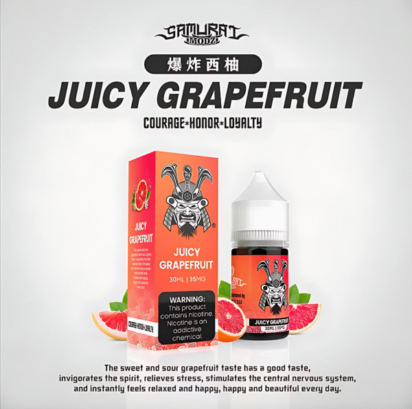 SAMURAI煙油推薦 SAMURAI煙油 30ml/35mg  將軍丁鹽煙油推薦 美國原裝 小煙專用 買五送一